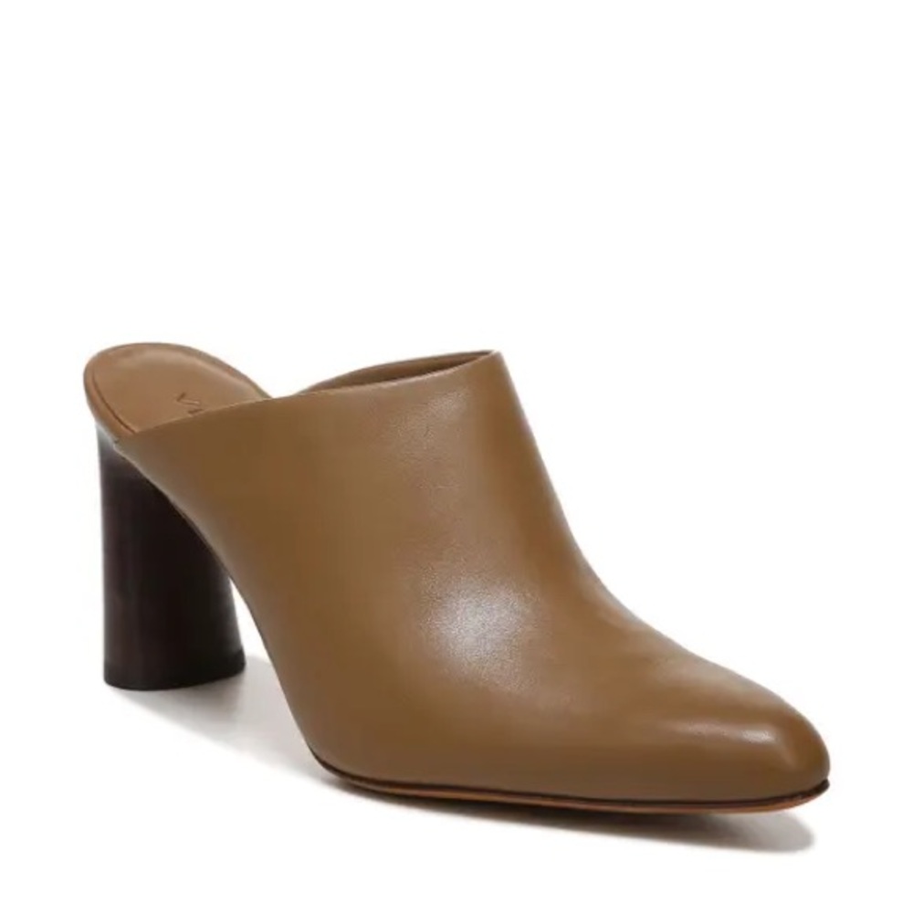 Vince Tan Leather Mules